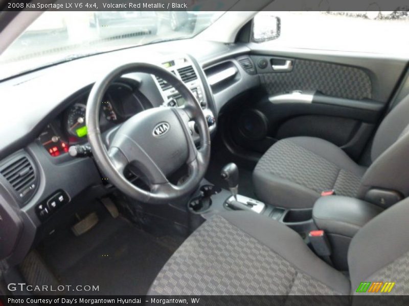 Volcanic Red Metallic / Black 2008 Kia Sportage LX V6 4x4