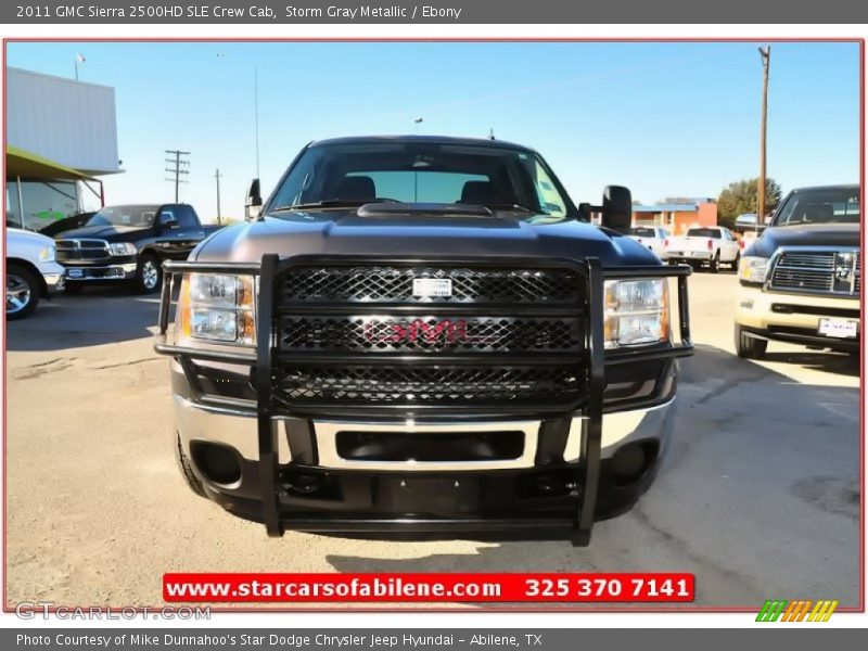 Storm Gray Metallic / Ebony 2011 GMC Sierra 2500HD SLE Crew Cab