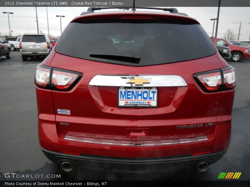 Crystal Red Tintcoat / Ebony 2013 Chevrolet Traverse LTZ AWD