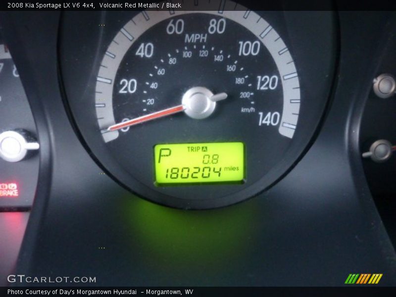 Volcanic Red Metallic / Black 2008 Kia Sportage LX V6 4x4