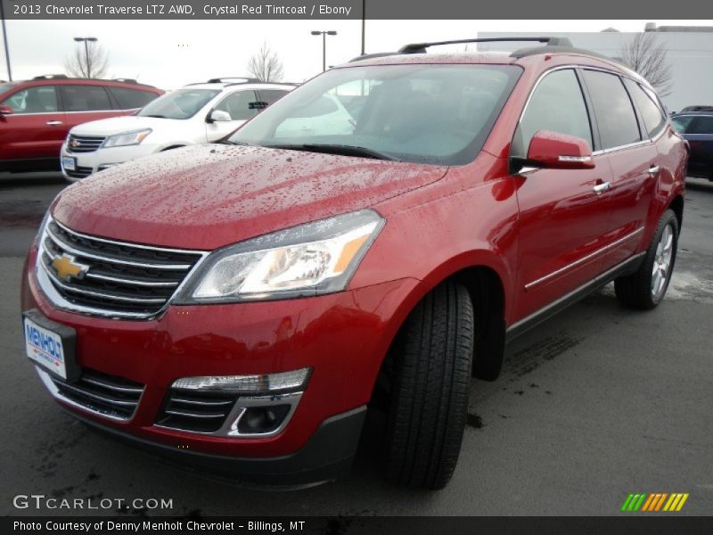 Crystal Red Tintcoat / Ebony 2013 Chevrolet Traverse LTZ AWD