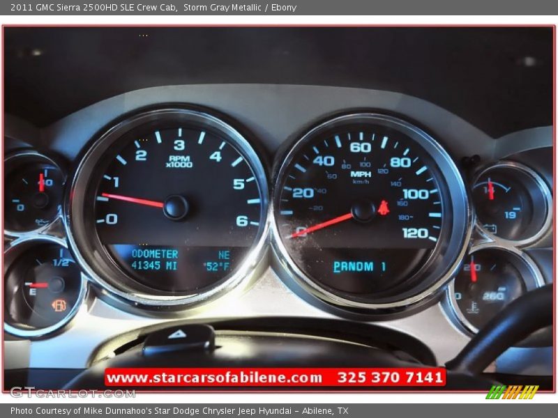 Storm Gray Metallic / Ebony 2011 GMC Sierra 2500HD SLE Crew Cab
