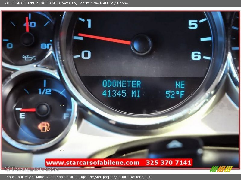 Storm Gray Metallic / Ebony 2011 GMC Sierra 2500HD SLE Crew Cab