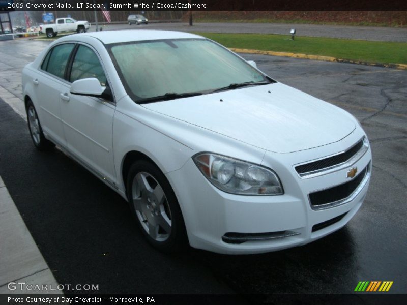Summit White / Cocoa/Cashmere 2009 Chevrolet Malibu LT Sedan