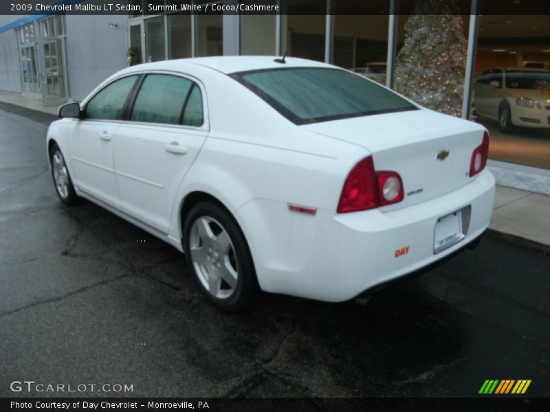 Summit White / Cocoa/Cashmere 2009 Chevrolet Malibu LT Sedan