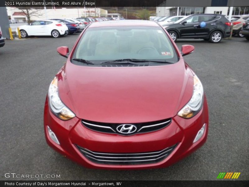 Red Allure / Beige 2011 Hyundai Elantra Limited