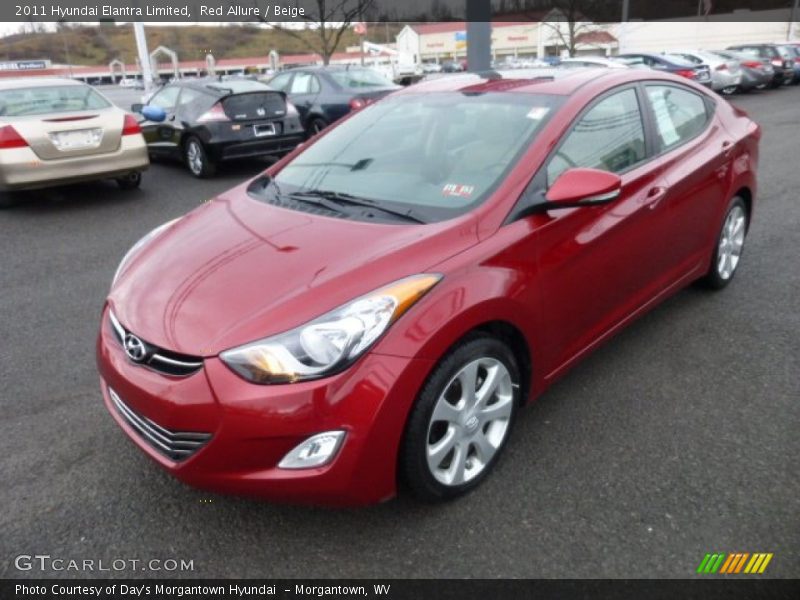 Red Allure / Beige 2011 Hyundai Elantra Limited
