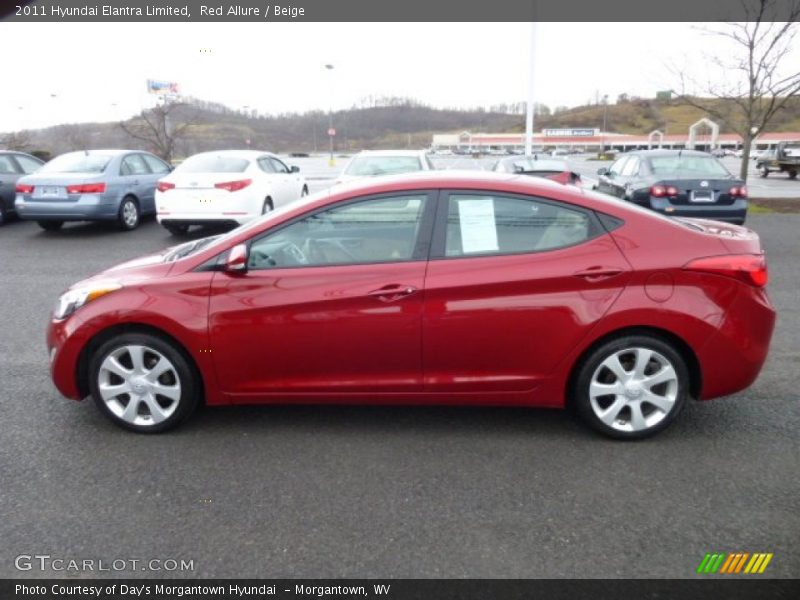 Red Allure / Beige 2011 Hyundai Elantra Limited