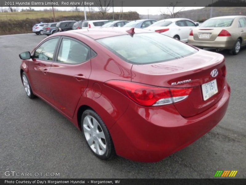 Red Allure / Beige 2011 Hyundai Elantra Limited