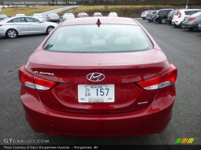 Red Allure / Beige 2011 Hyundai Elantra Limited