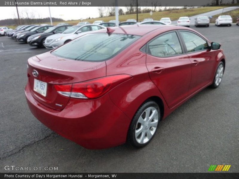 Red Allure / Beige 2011 Hyundai Elantra Limited