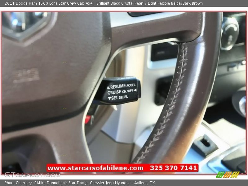 Brilliant Black Crystal Pearl / Light Pebble Beige/Bark Brown 2011 Dodge Ram 1500 Lone Star Crew Cab 4x4