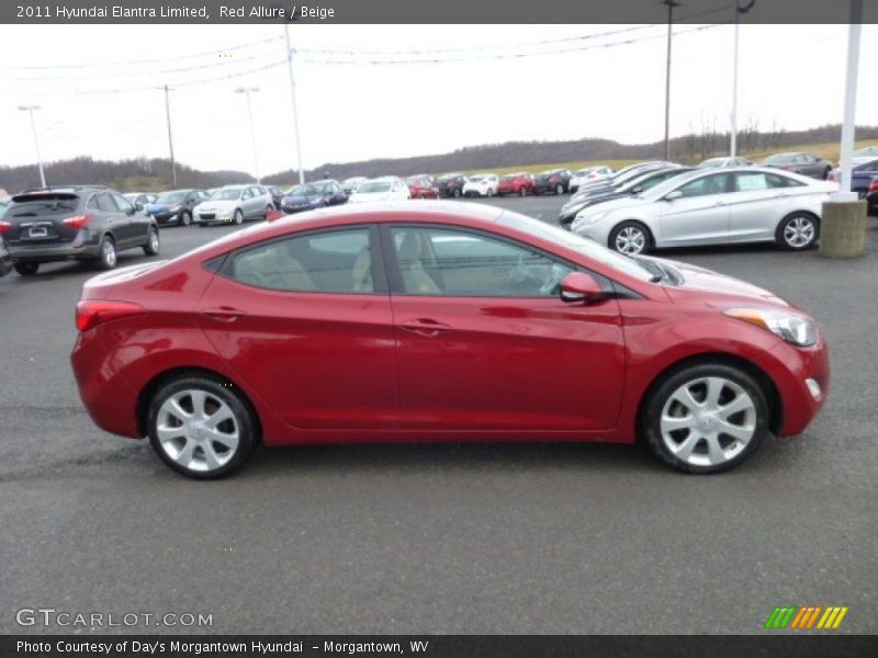 Red Allure / Beige 2011 Hyundai Elantra Limited