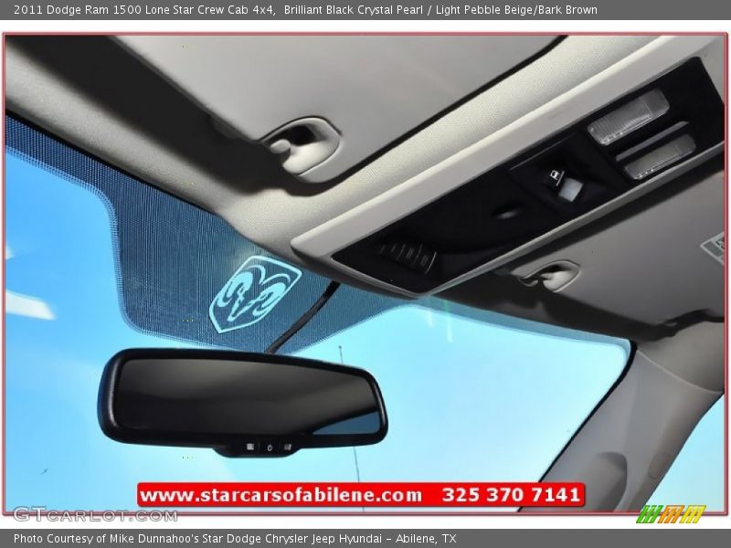 Brilliant Black Crystal Pearl / Light Pebble Beige/Bark Brown 2011 Dodge Ram 1500 Lone Star Crew Cab 4x4