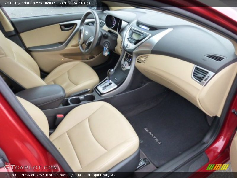 Red Allure / Beige 2011 Hyundai Elantra Limited