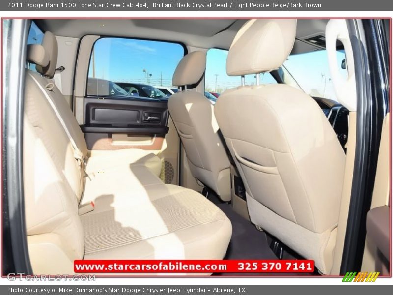 Brilliant Black Crystal Pearl / Light Pebble Beige/Bark Brown 2011 Dodge Ram 1500 Lone Star Crew Cab 4x4