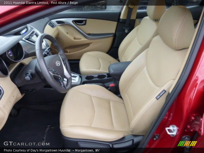 Red Allure / Beige 2011 Hyundai Elantra Limited