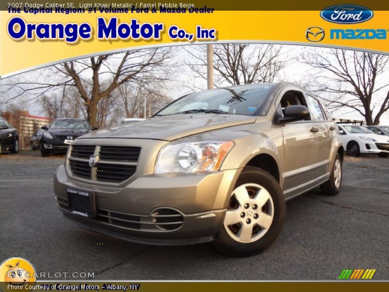 Light Khaki Metallic / Pastel Pebble Beige 2007 Dodge Caliber SE