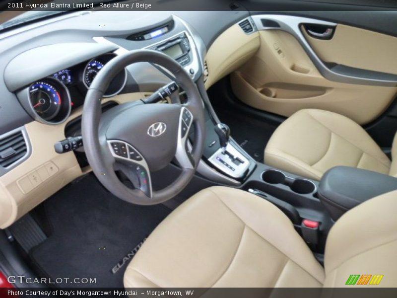 Red Allure / Beige 2011 Hyundai Elantra Limited