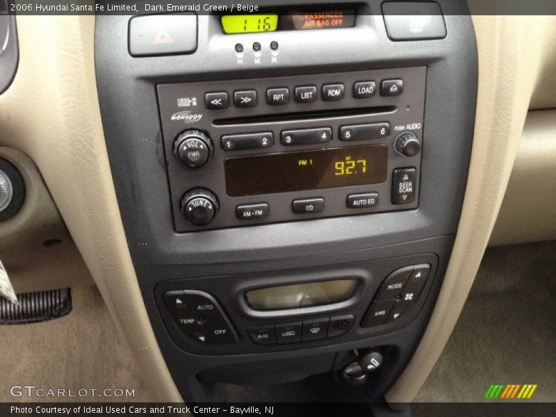 Dark Emerald Green / Beige 2006 Hyundai Santa Fe Limited