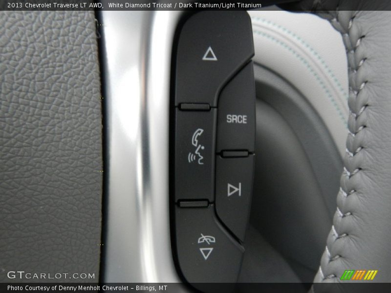 White Diamond Tricoat / Dark Titanium/Light Titanium 2013 Chevrolet Traverse LT AWD