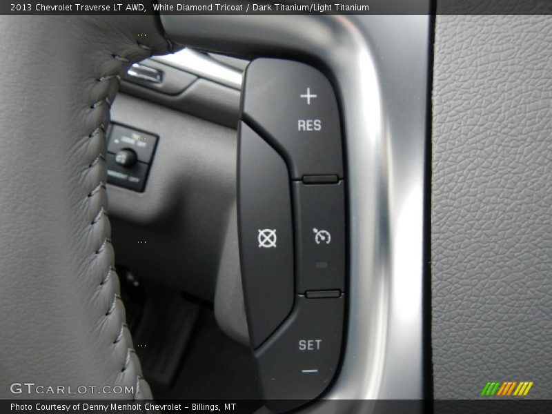 White Diamond Tricoat / Dark Titanium/Light Titanium 2013 Chevrolet Traverse LT AWD