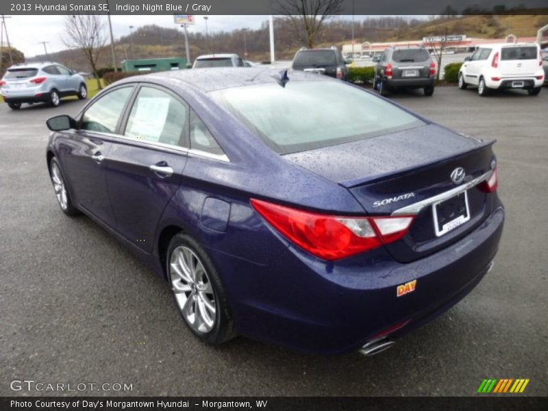Indigo Night Blue / Gray 2013 Hyundai Sonata SE