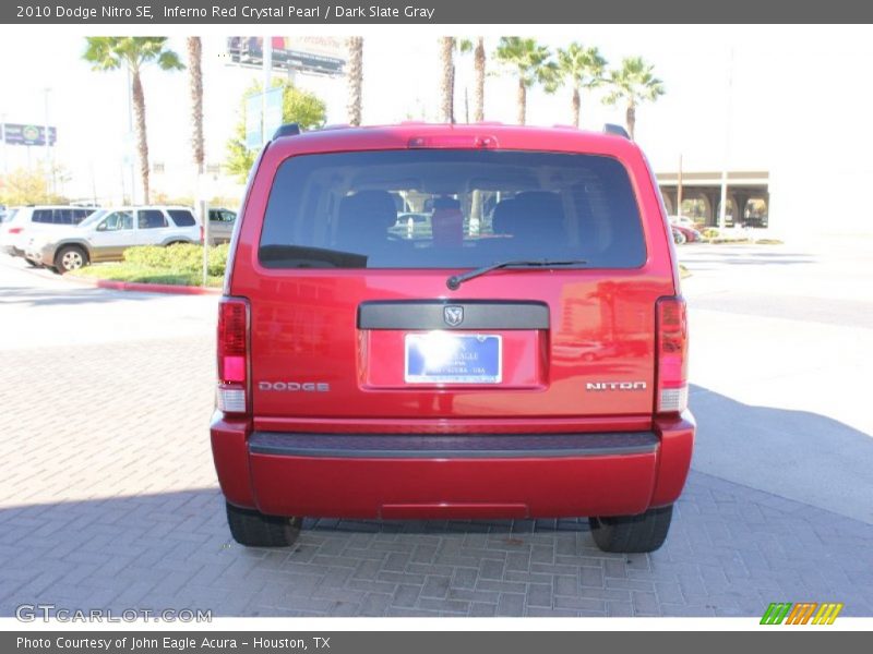 Inferno Red Crystal Pearl / Dark Slate Gray 2010 Dodge Nitro SE