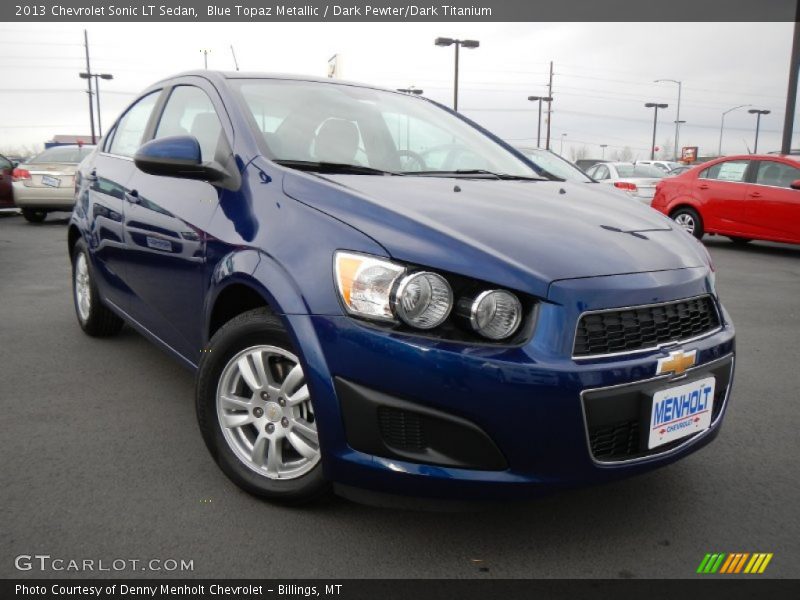 Blue Topaz Metallic / Dark Pewter/Dark Titanium 2013 Chevrolet Sonic LT Sedan