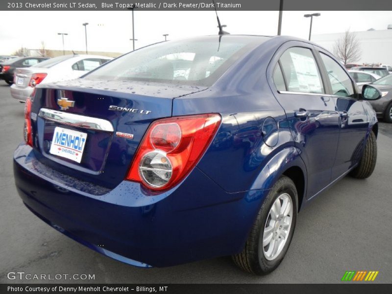 Blue Topaz Metallic / Dark Pewter/Dark Titanium 2013 Chevrolet Sonic LT Sedan