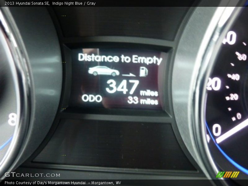Indigo Night Blue / Gray 2013 Hyundai Sonata SE