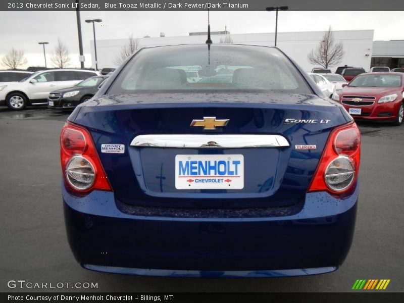 Blue Topaz Metallic / Dark Pewter/Dark Titanium 2013 Chevrolet Sonic LT Sedan