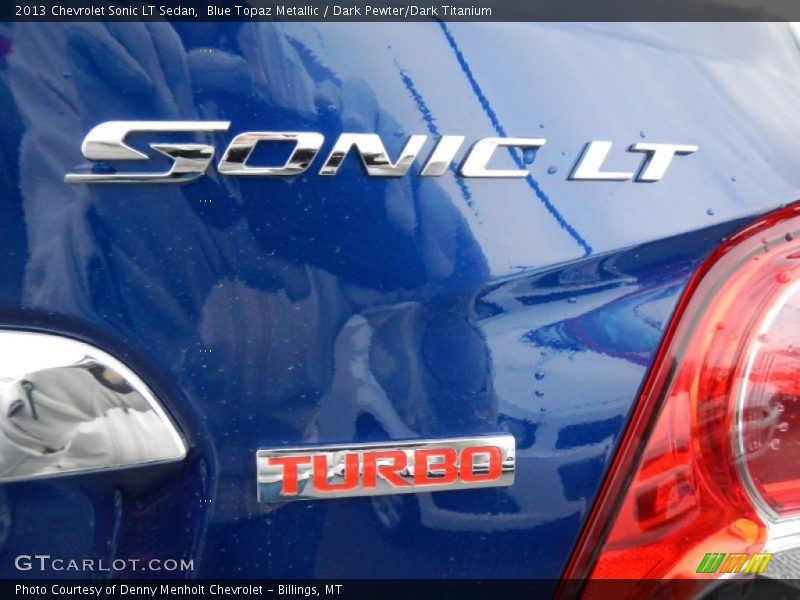 Blue Topaz Metallic / Dark Pewter/Dark Titanium 2013 Chevrolet Sonic LT Sedan