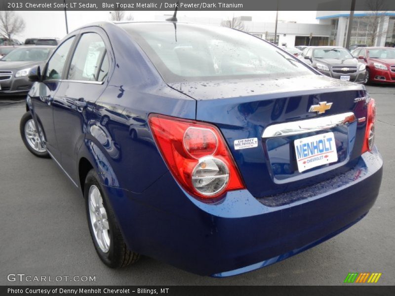 Blue Topaz Metallic / Dark Pewter/Dark Titanium 2013 Chevrolet Sonic LT Sedan