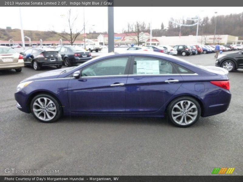 Indigo Night Blue / Gray 2013 Hyundai Sonata Limited 2.0T