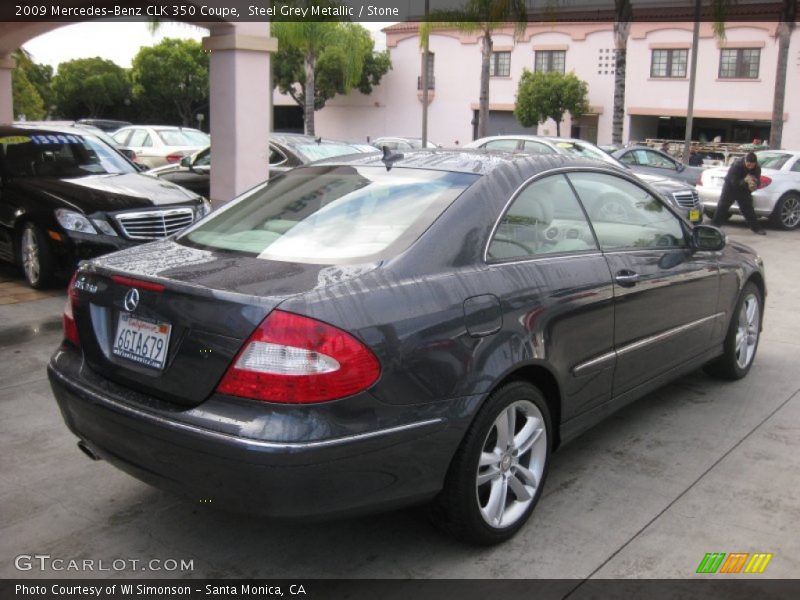 Steel Grey Metallic / Stone 2009 Mercedes-Benz CLK 350 Coupe