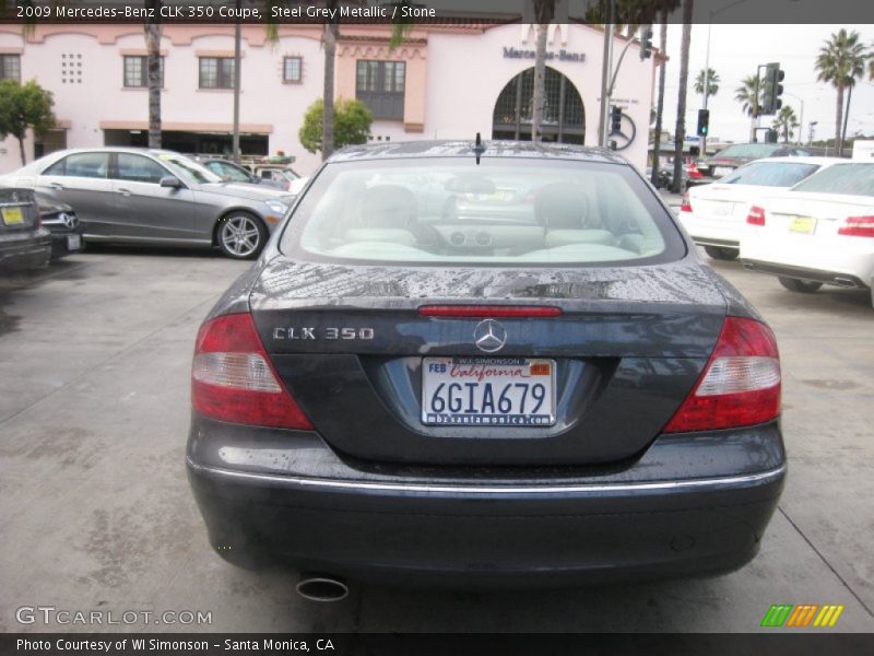 Steel Grey Metallic / Stone 2009 Mercedes-Benz CLK 350 Coupe