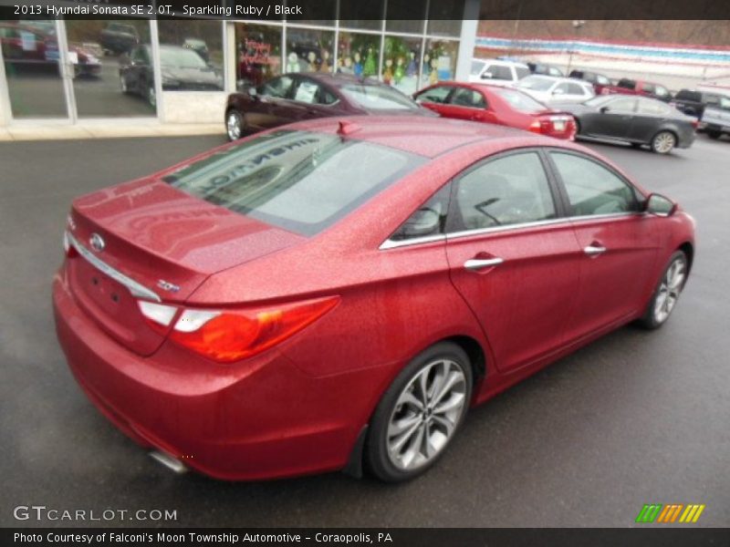 Sparkling Ruby / Black 2013 Hyundai Sonata SE 2.0T