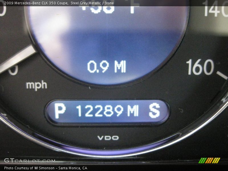 Steel Grey Metallic / Stone 2009 Mercedes-Benz CLK 350 Coupe