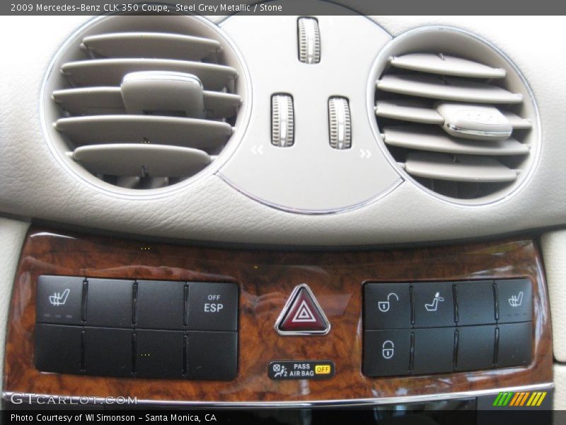 Steel Grey Metallic / Stone 2009 Mercedes-Benz CLK 350 Coupe