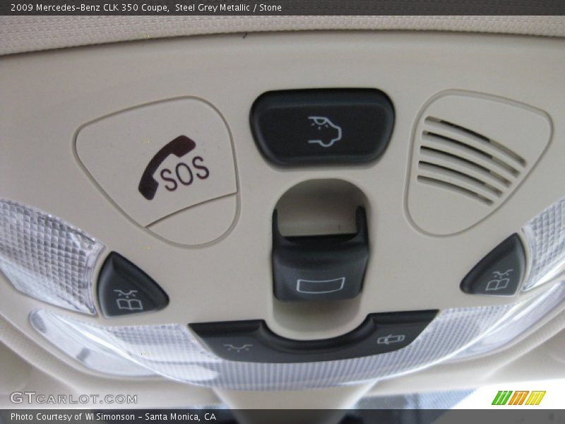 Steel Grey Metallic / Stone 2009 Mercedes-Benz CLK 350 Coupe