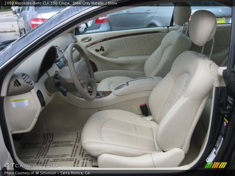 Steel Grey Metallic / Stone 2009 Mercedes-Benz CLK 350 Coupe