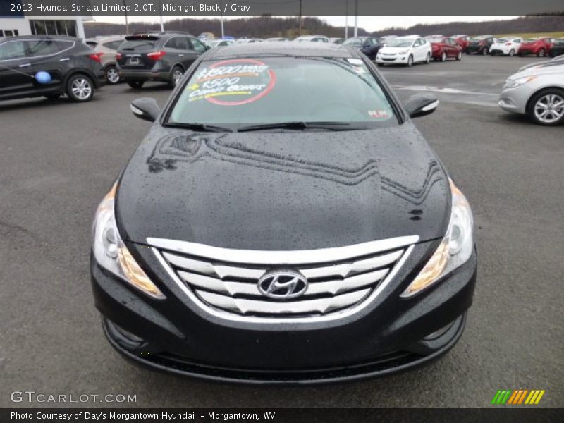 Midnight Black / Gray 2013 Hyundai Sonata Limited 2.0T