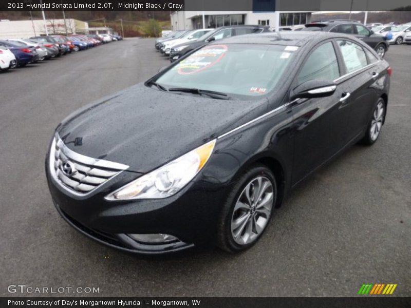 Midnight Black / Gray 2013 Hyundai Sonata Limited 2.0T
