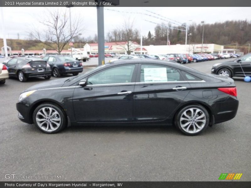 Midnight Black / Gray 2013 Hyundai Sonata Limited 2.0T