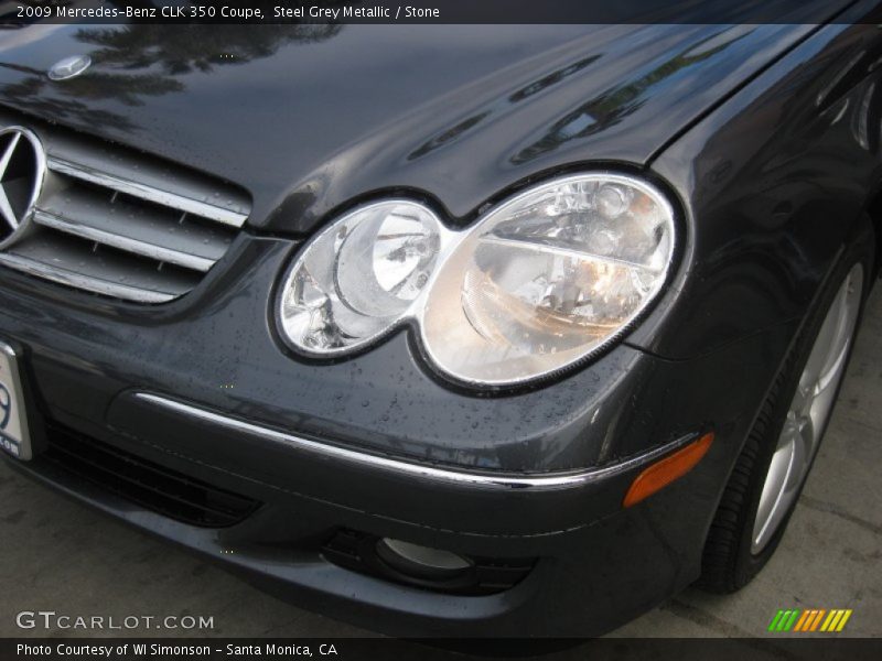 Steel Grey Metallic / Stone 2009 Mercedes-Benz CLK 350 Coupe
