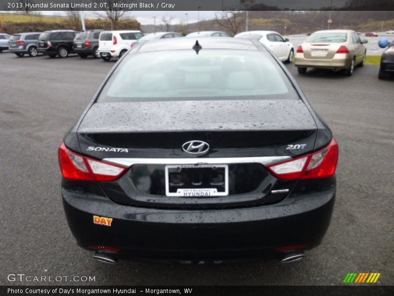 Midnight Black / Gray 2013 Hyundai Sonata Limited 2.0T