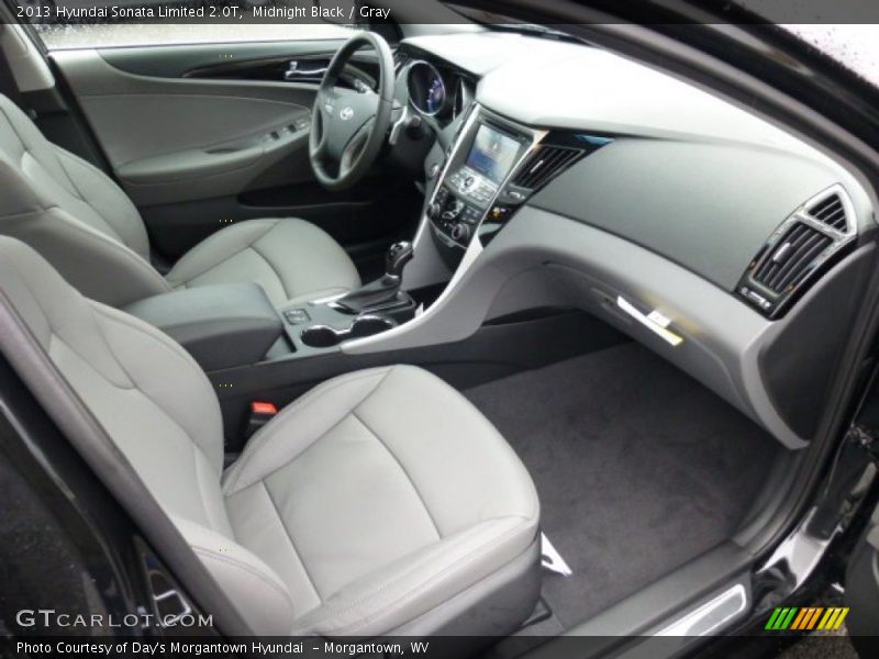 Midnight Black / Gray 2013 Hyundai Sonata Limited 2.0T