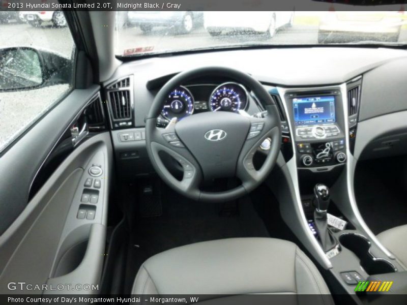 Midnight Black / Gray 2013 Hyundai Sonata Limited 2.0T