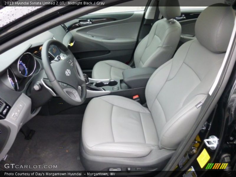 Midnight Black / Gray 2013 Hyundai Sonata Limited 2.0T